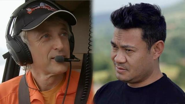 Jesús Calleja y su hijo Ganesh en montaje de JALEOS.