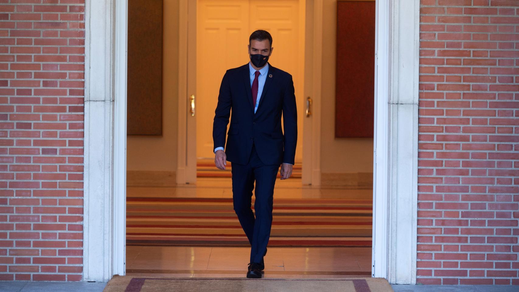 Pedro Sánchez, presidente del Gobierno, en Moncloa.