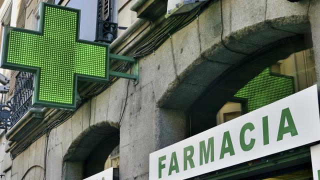 Una farmacia,  en Madrid.