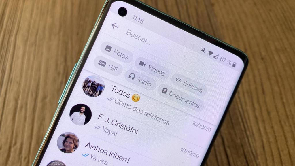 Nueva búsqueda de WhatsApp en Android.