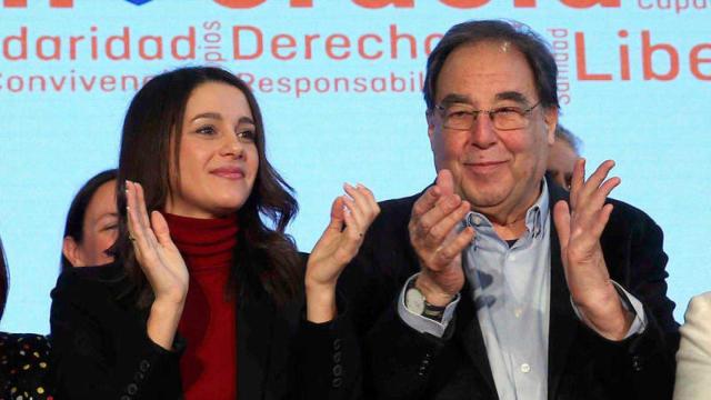 Inés Arrimadas y Francesc de Carreras, durante un acto de Ciudadanos.