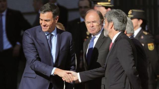 Imagen de archivo de Pedro Sánchez y Carlos Lesmes./