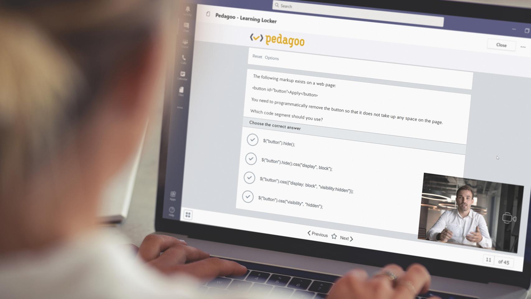 Imagen de uno de los tests preparatorios de MeasureUp para una certificación TIC