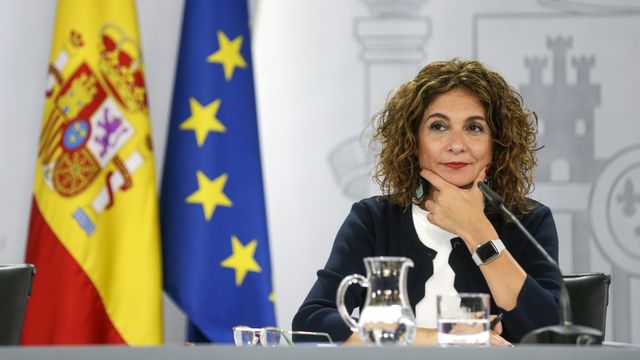 María Jesús Montero, ministra de Hacienda, en la rueda de prensa posterior al Consejo de Ministros.