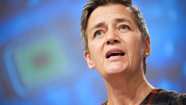 La vicepresidenta de la Comisión, Margrethe Vestager