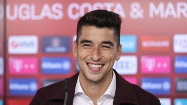 Marc Roca, en su presentación con el Bayern