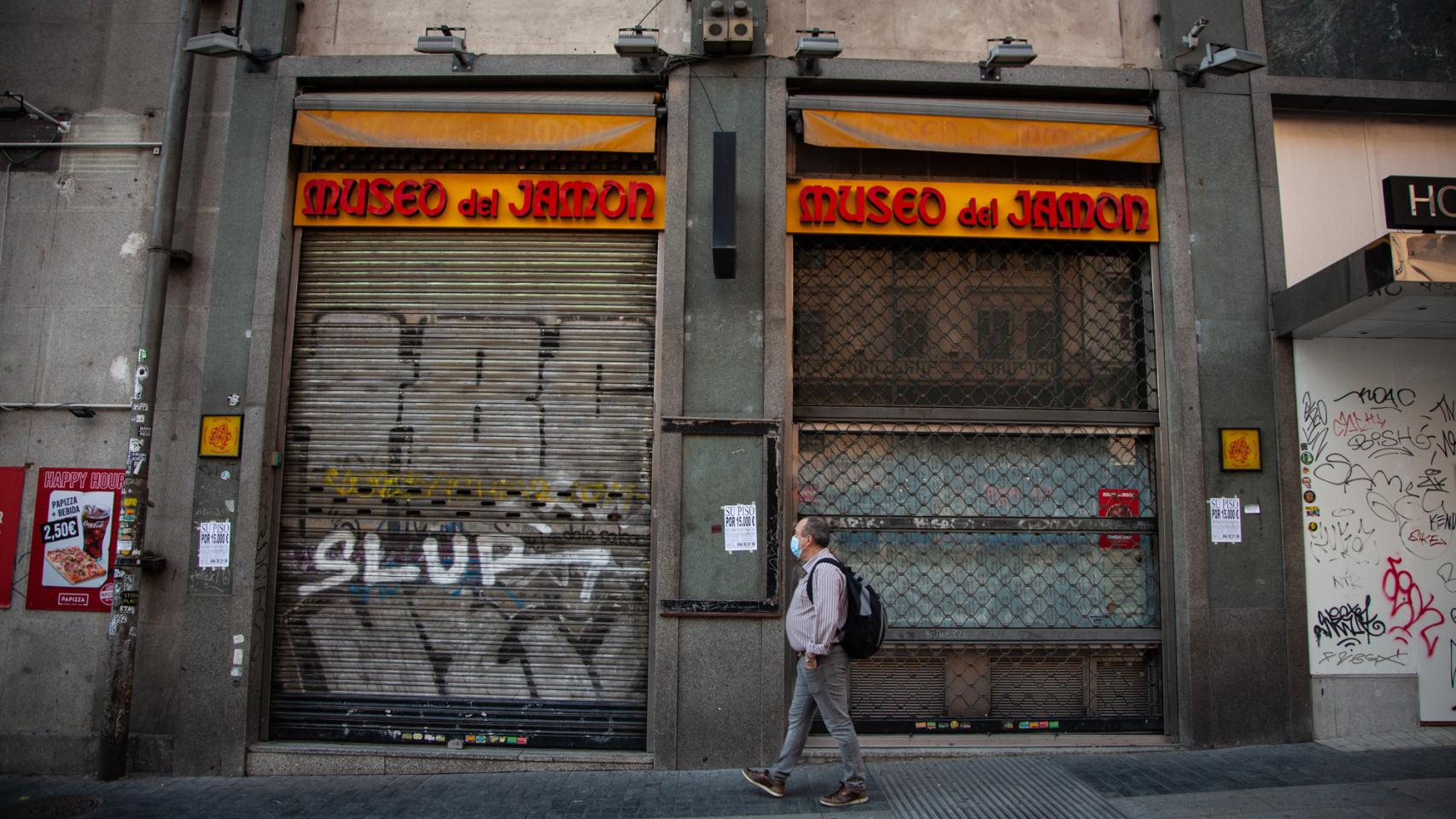 El Museo del Jamón, cerrado.