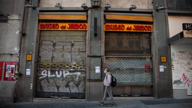 El Museo del Jamón, cerrado.