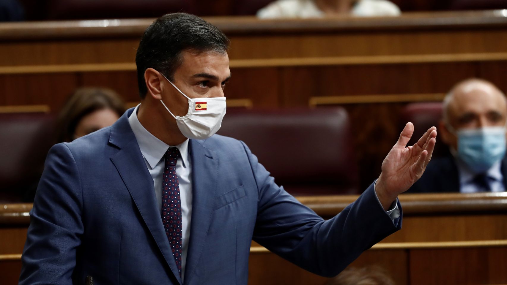 Pedro Sánchez, durante la sesión de control al Gobierno.