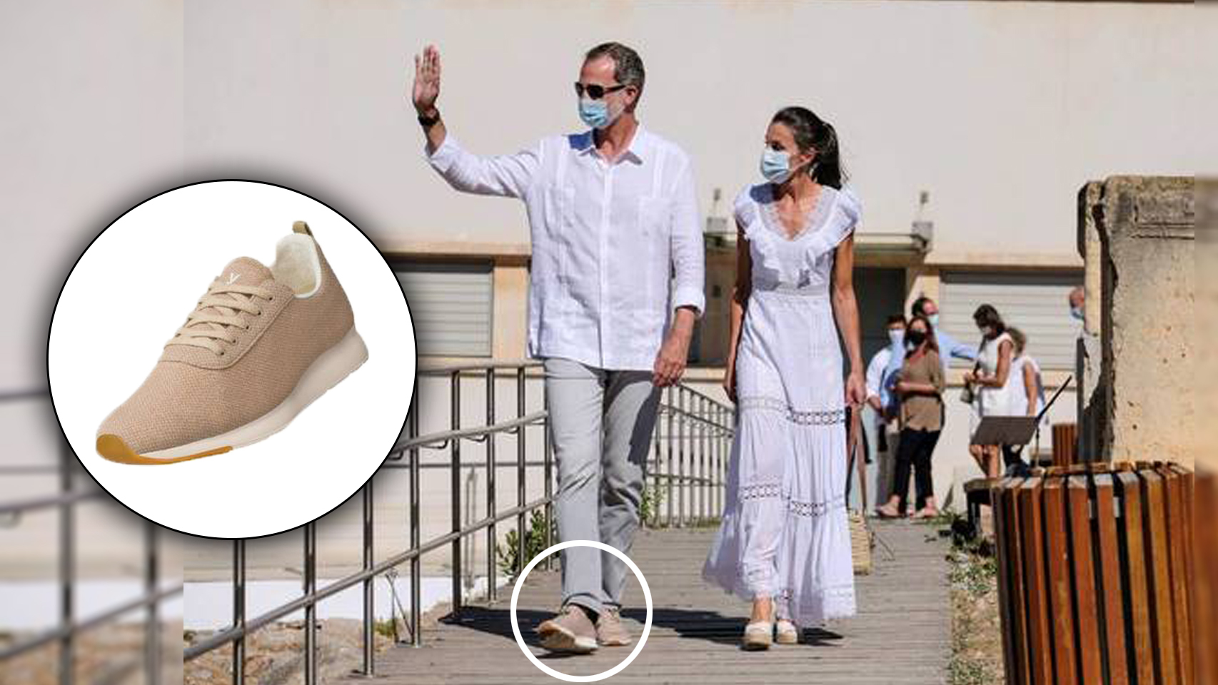Felipe VI luciendo las zapatillas Yuccs.