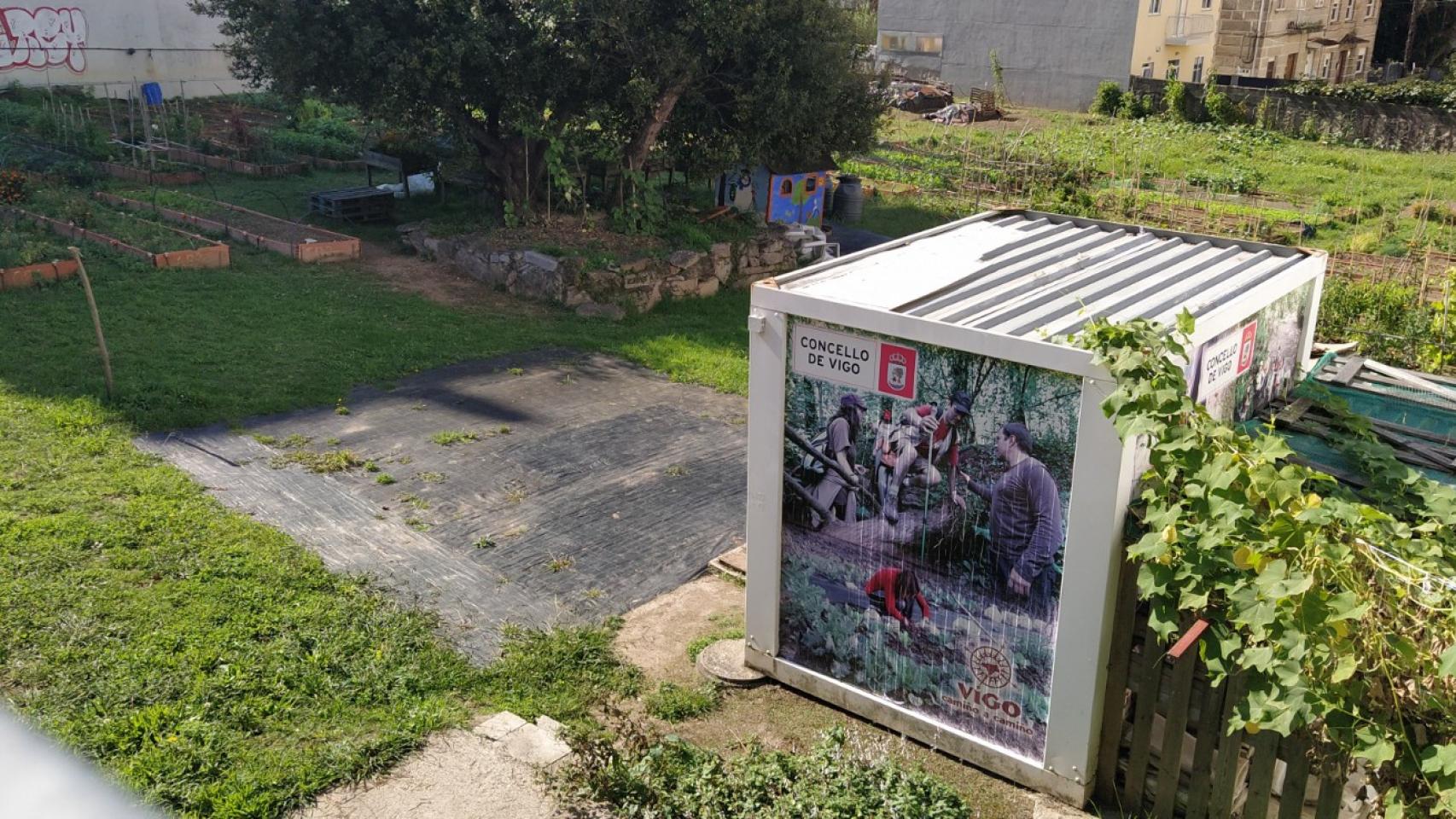 Huerto urbano de Teis.