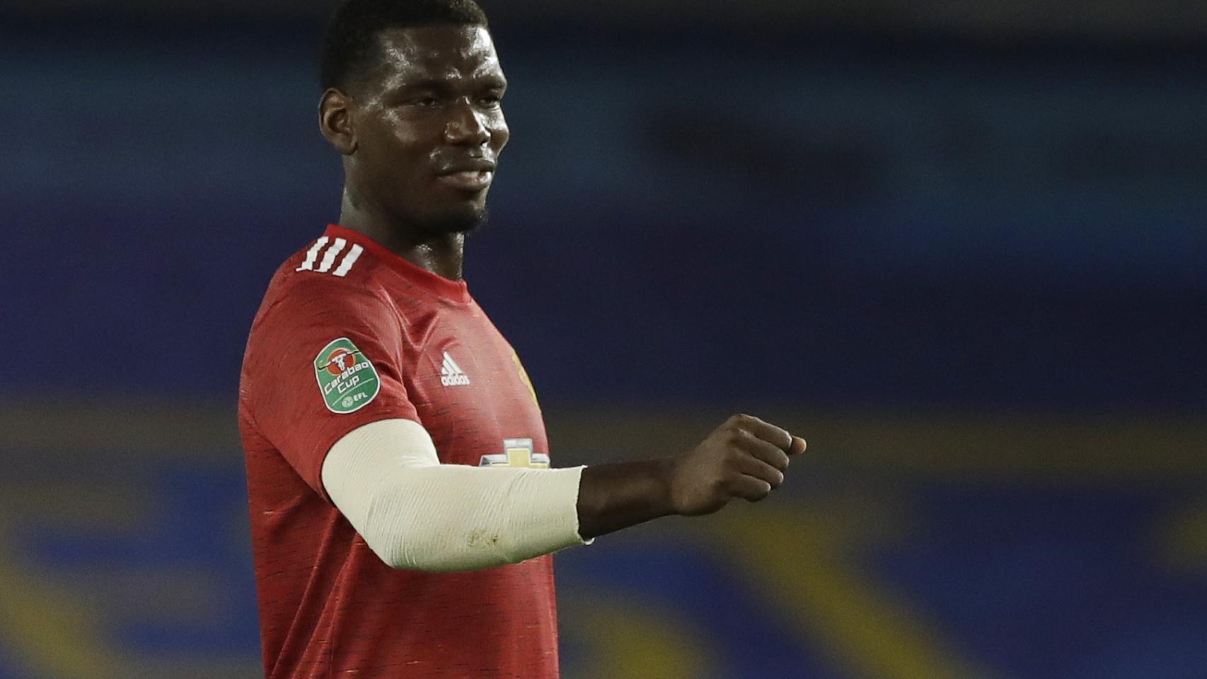 Pogba durante un partido del Manchester United