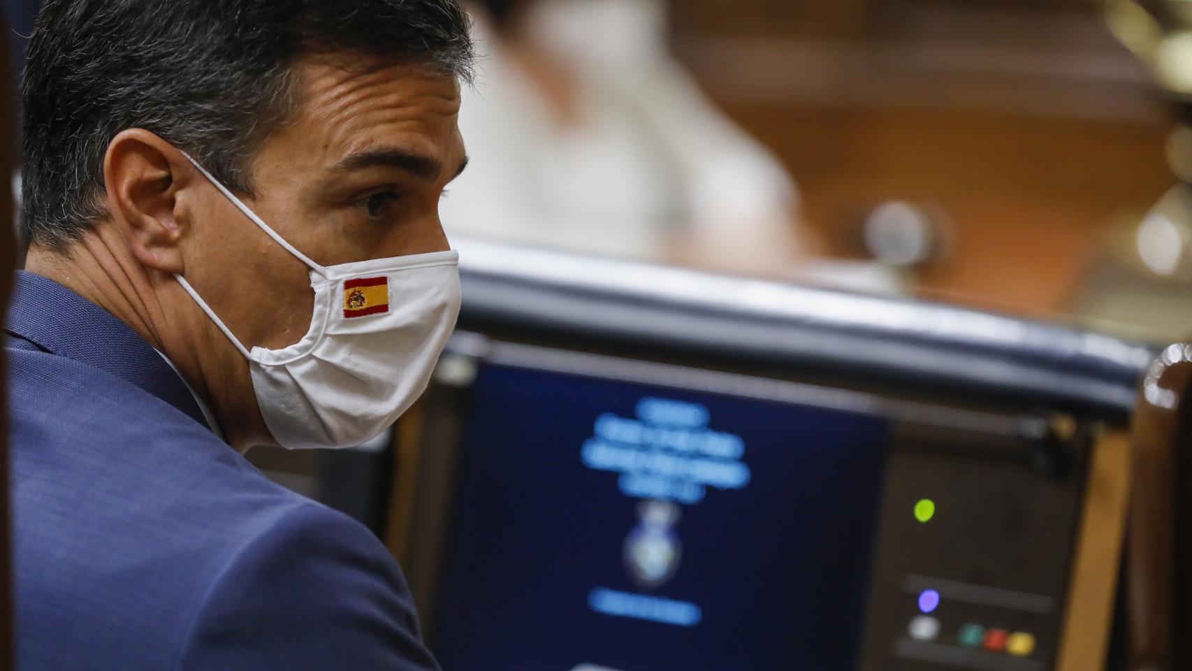 Pedro Sánchez, presidente del Gobierno, en el Congreso de los Diputados.