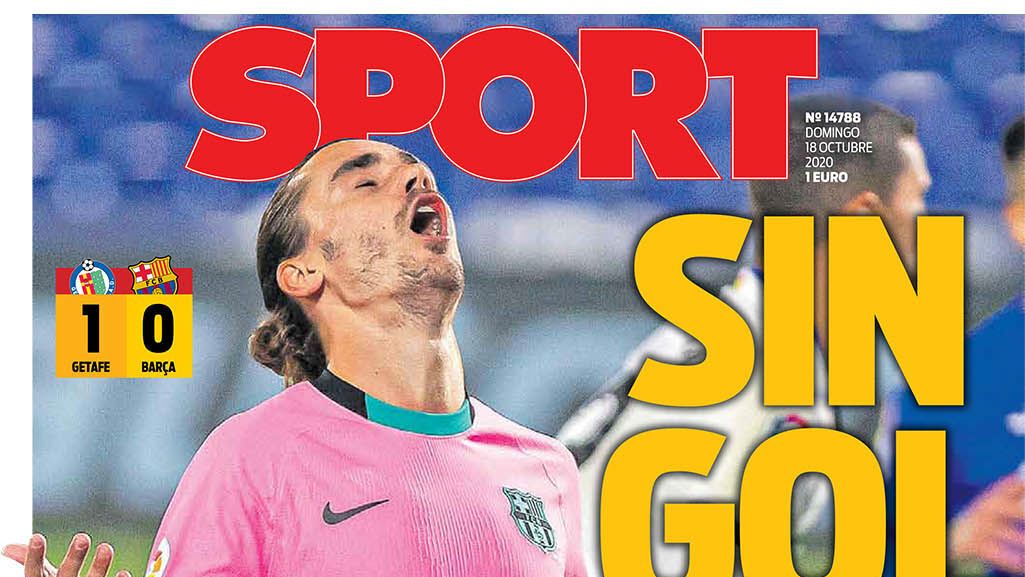 La portada del diario SPORT (18/10/2020)