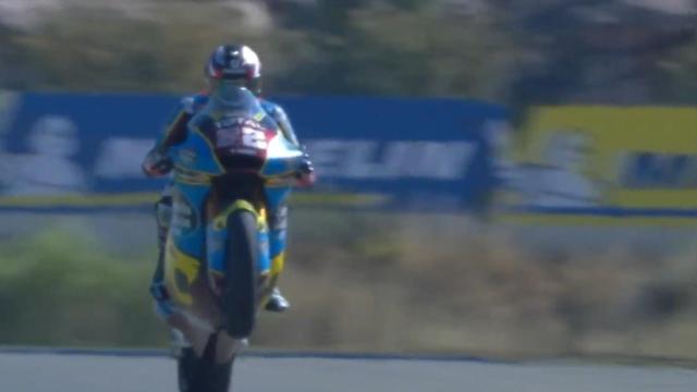 Sam Lowes celebra su victoria en el Gran Premio de Aragón de Moto2