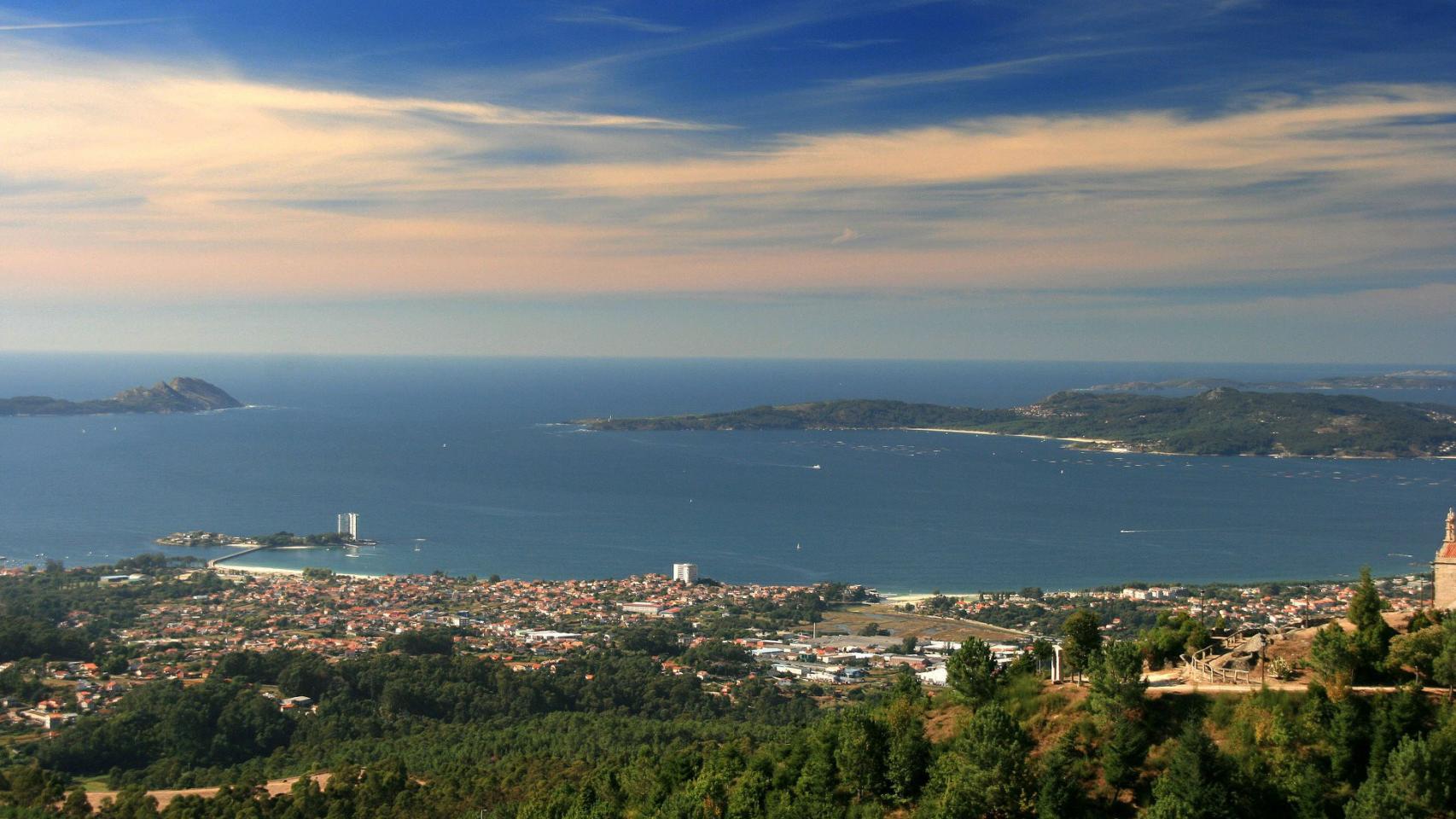 Vista panorámica de Vigo y su ría.
