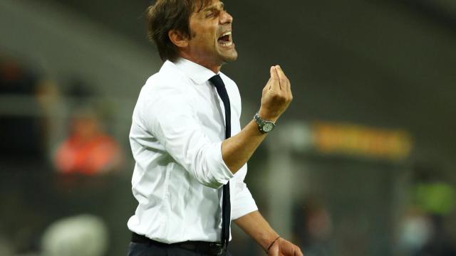 Antonio Conte, en un partido del Inter de Milán