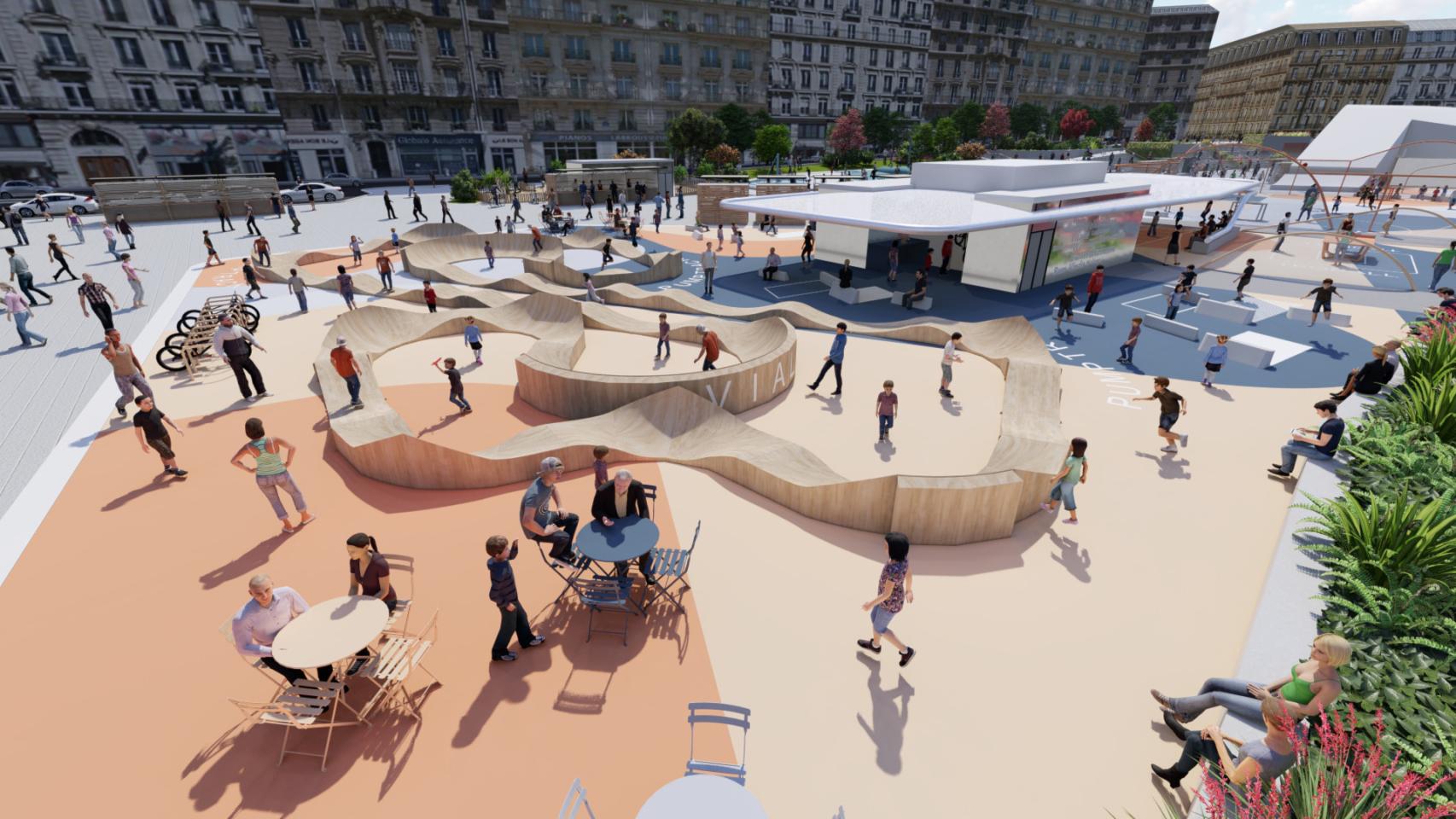 Zona de deporte y ‘food court’ en Vialia Vigo.