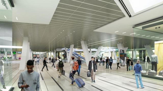 Infografía de la estación intermodal de Vialia Vigo.