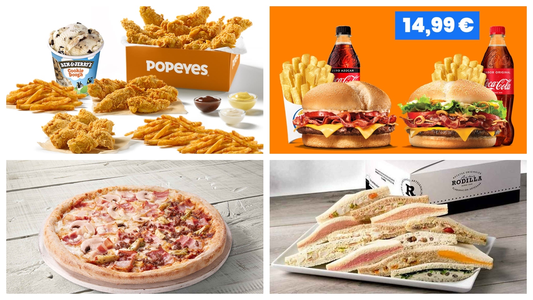 Promociones de comida a domicilio para el Clásico Barcelona - Real Madrid