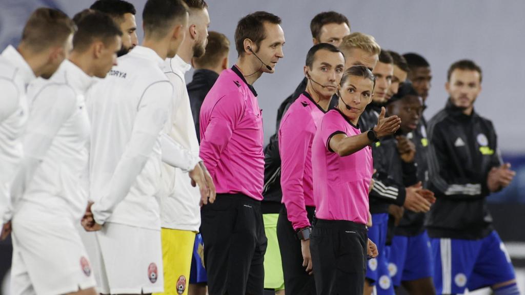 Stéphanie Frappart, antes de un partido