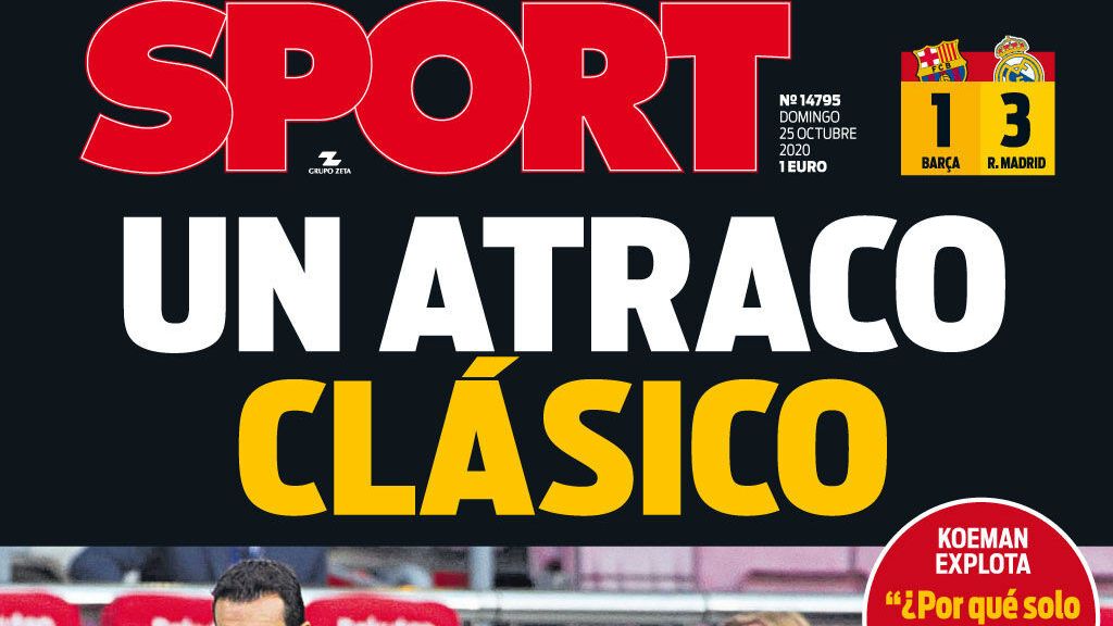 La portada del diario SPORT (25/10/2020)