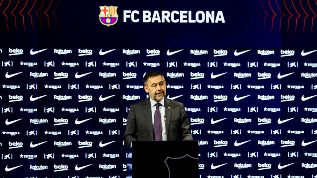 Bartomeu durante su comparecencia