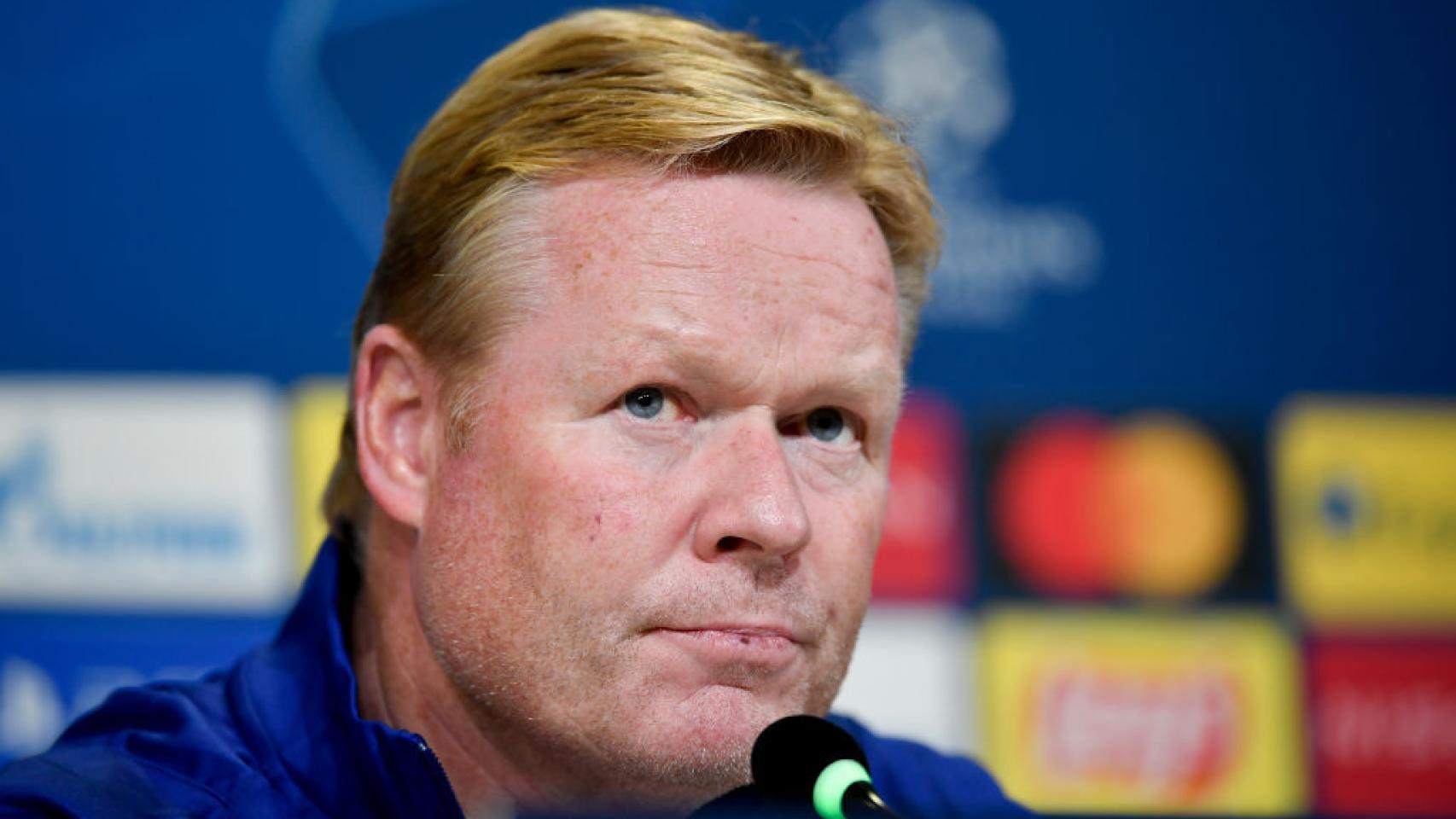 Ronald Koeman, en rueda de prensa de la Champions League 2020/2021. Foto: Twitter (@LigadeCampeones)