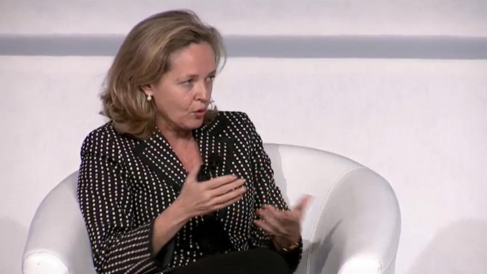 La vicepresidenta económica del Gobierno, Nadia Calviño.