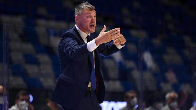 Jasikevicius durante un partido del FC Barcelona