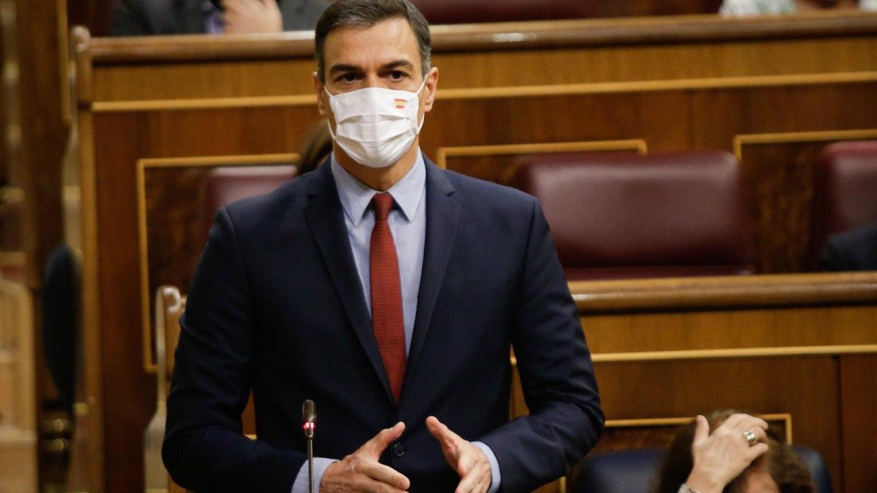 Pedro Sánchez, presidente del Gobierno, en el Congreso de los Diputados.