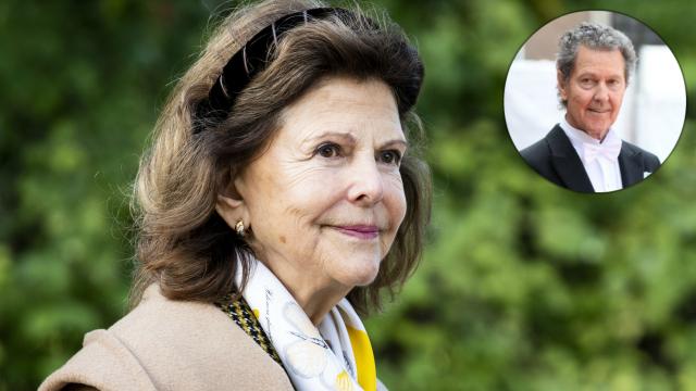 Silvia de Suecia y Walther Sommerlath en montaje de JALEOS.