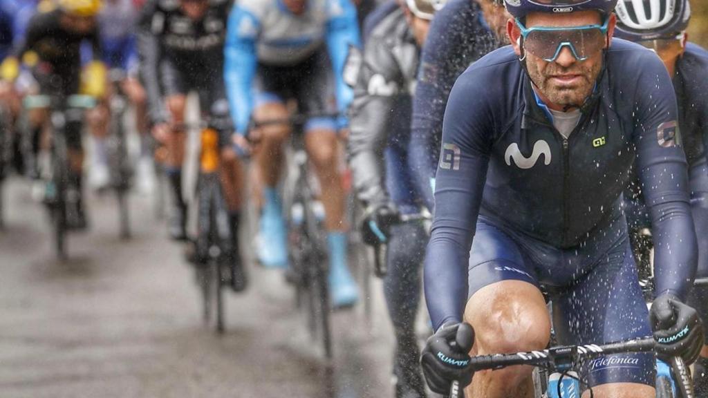 José Joaquín Rojas tirando del pelotón de La Vuelta