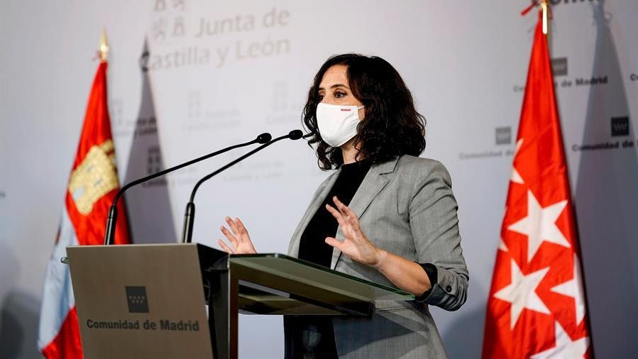 Ayuso en la rueda de prensa del pasado miércoles.