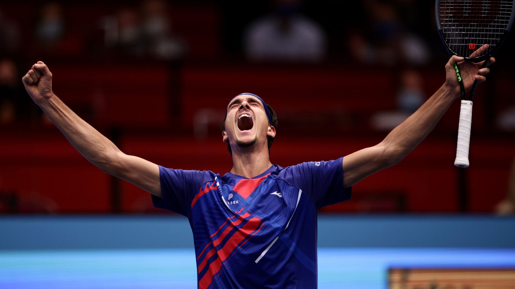 Sonego tras su triunfo ante Djokovic