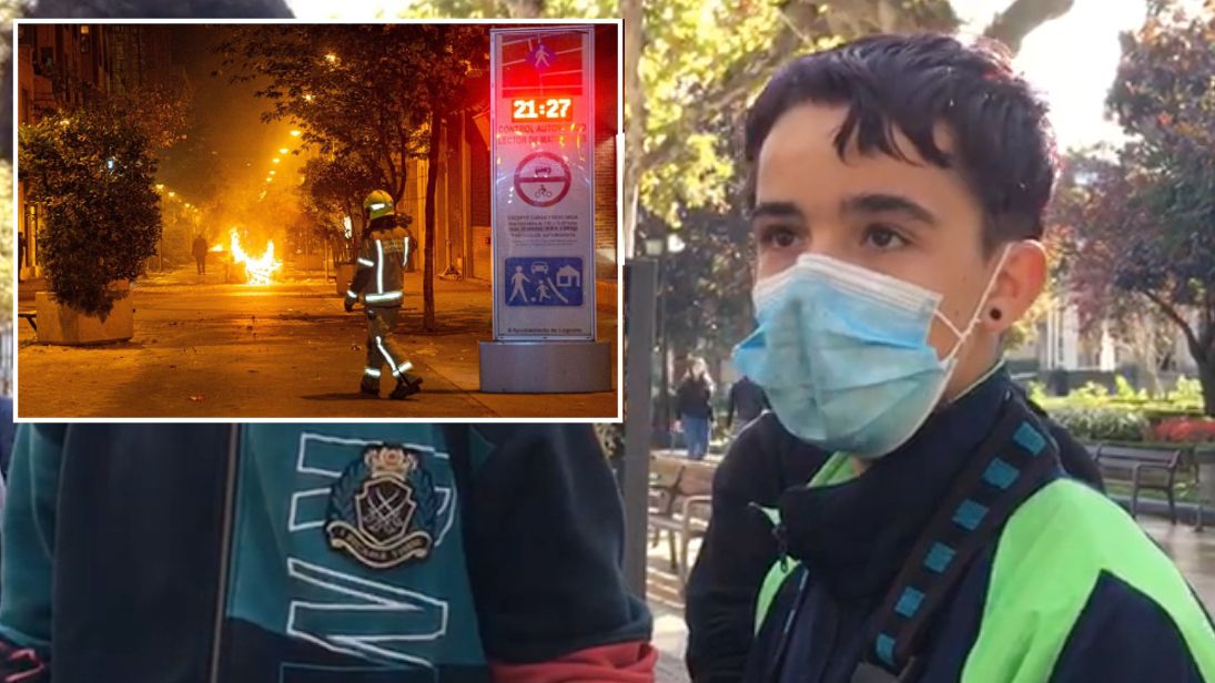 Pablo es hijo de una barrendera de la cuidad y se indignó al ver las imágenes.