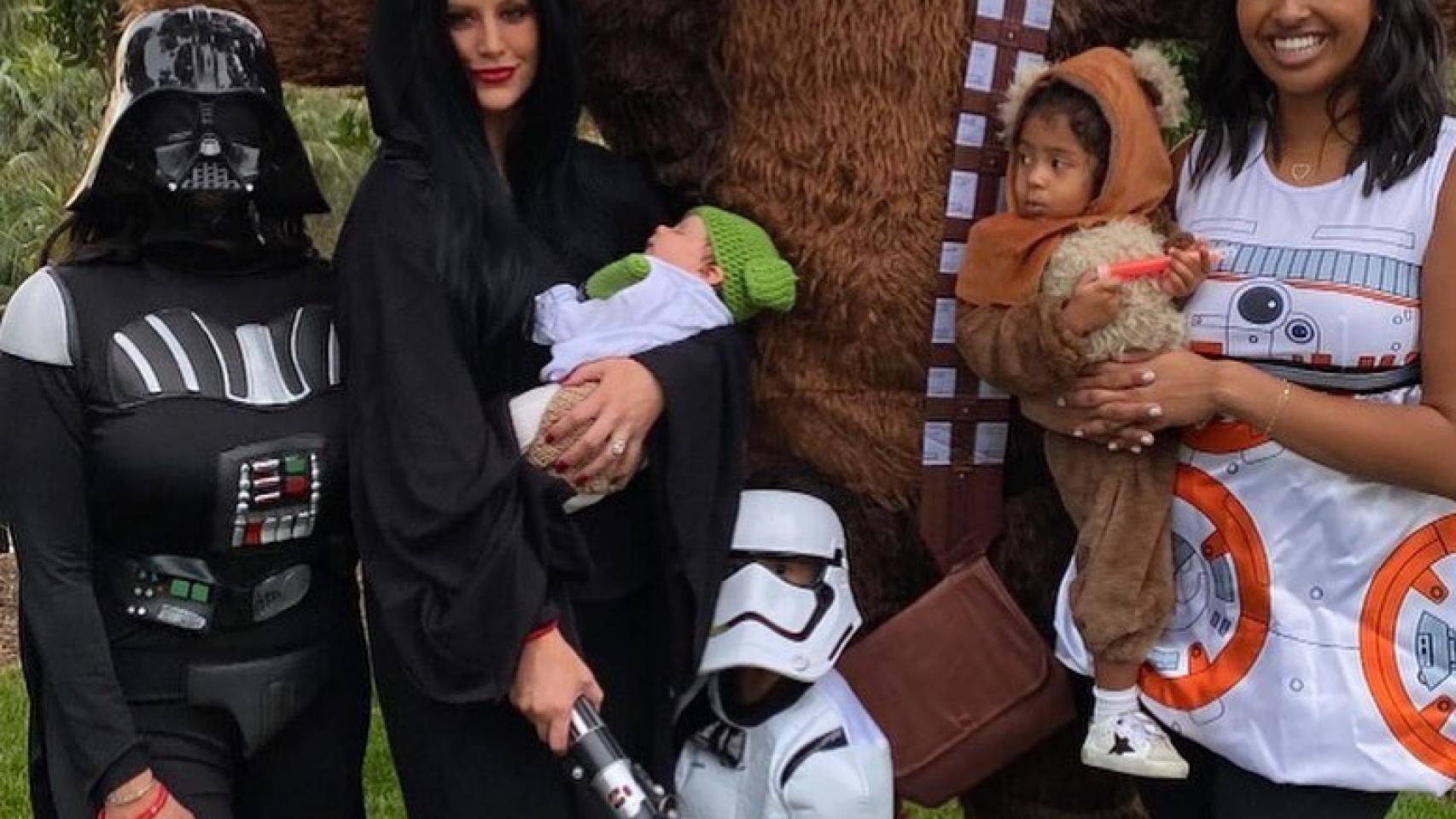 Pau Gasol y la familia Bryant en Halloween
