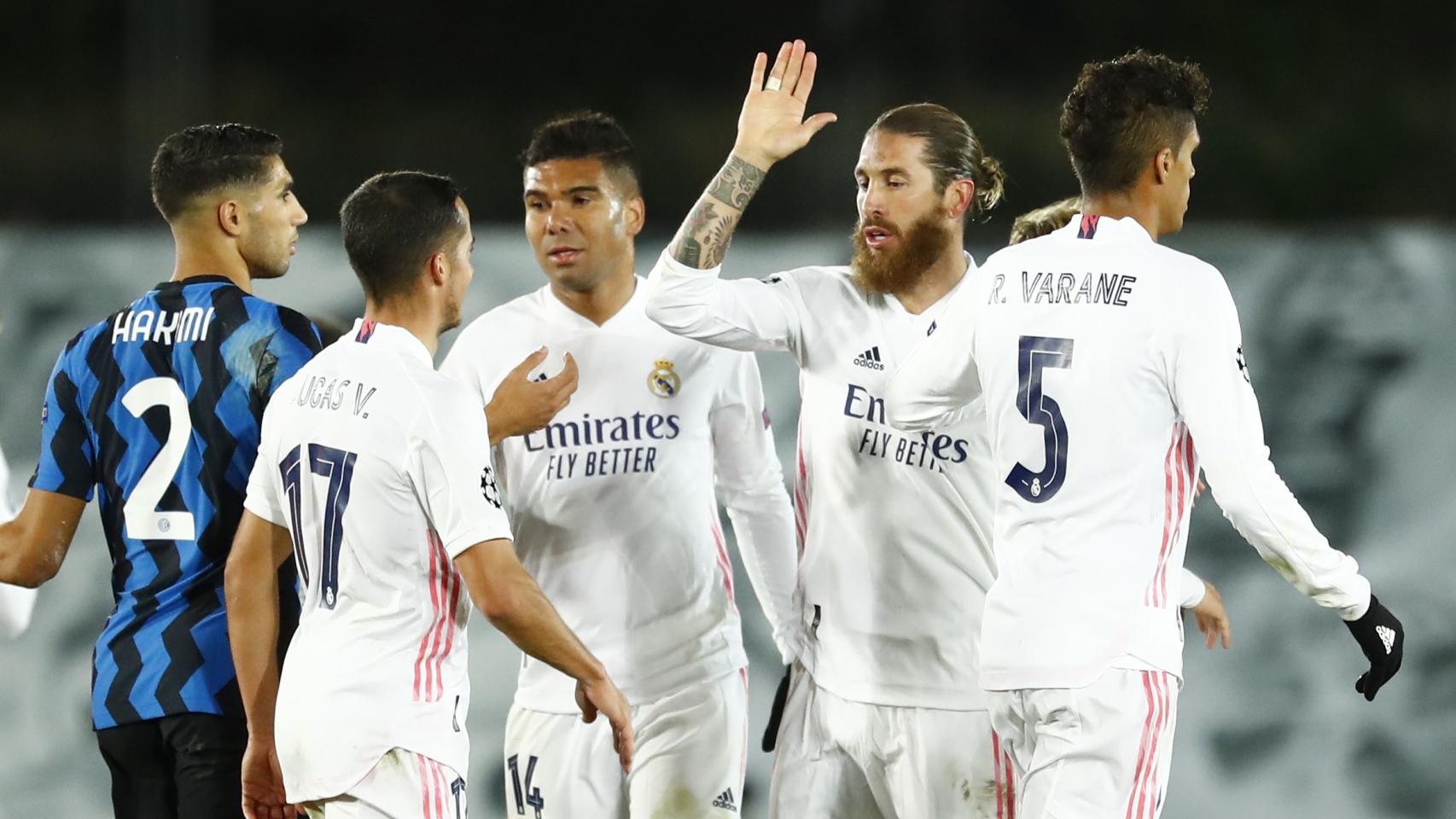 Reciente partido de Champions League entre Real Madrid e Inter de Milán.