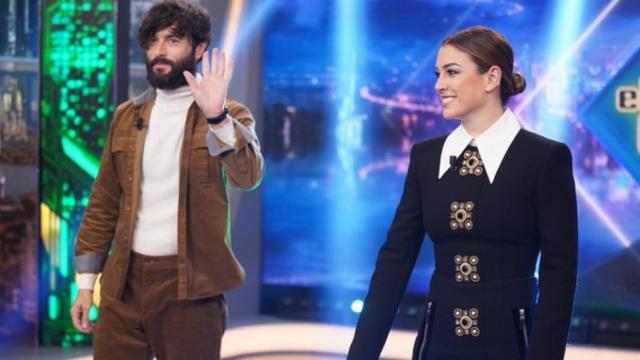 Javier Rey y Blanca Suárez, durante su visita a 'El Hormiguero'.