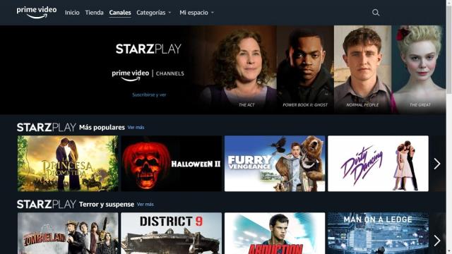 Canales de Prime Video
