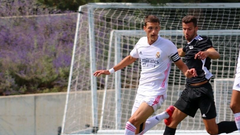 Rafa Marín, durante un partido de pretemporada con el Real Madrid Juvenil. Foto: Instagram (rafamarin04)