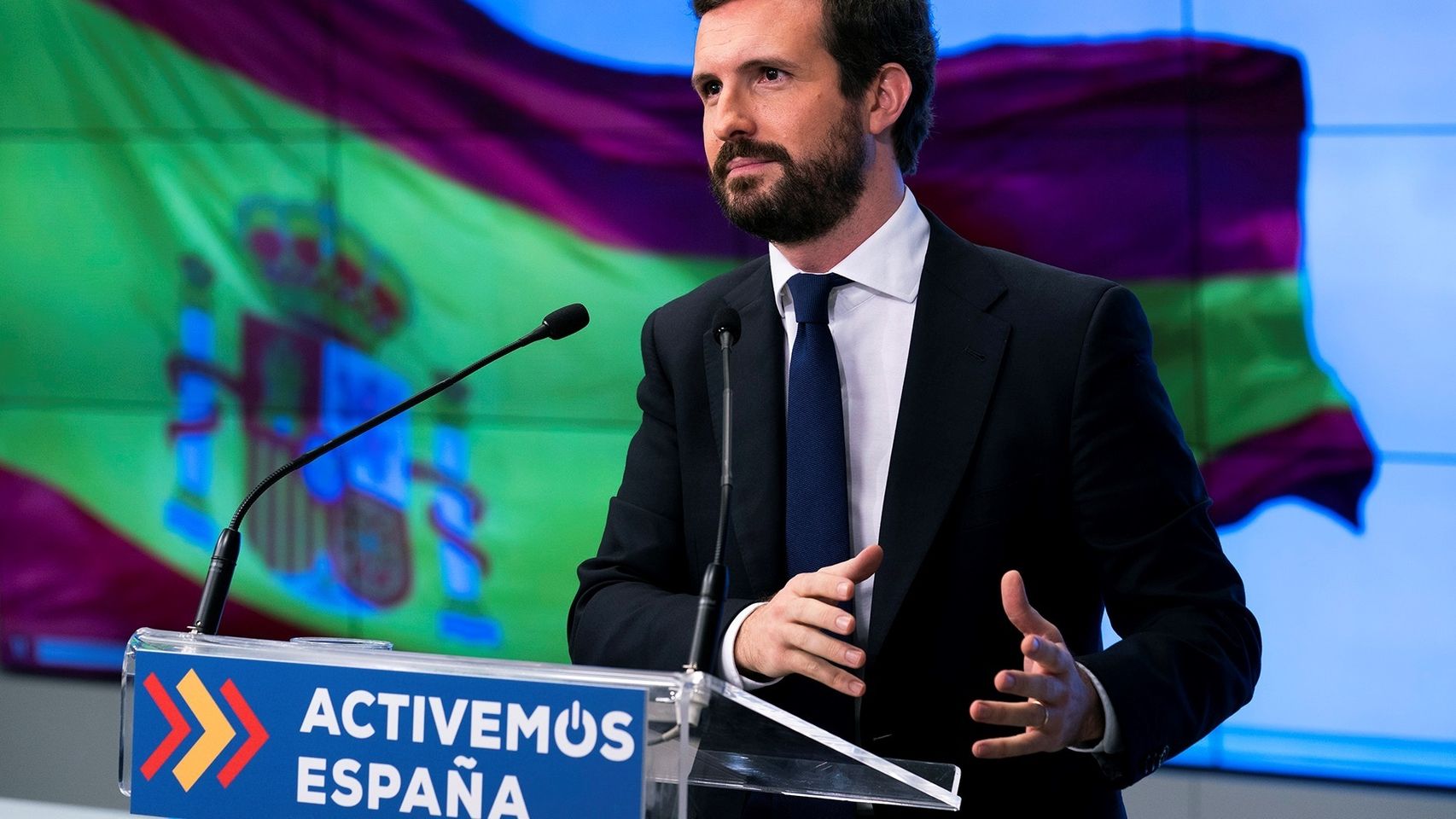 El presidente del PP, Pablo Casado.