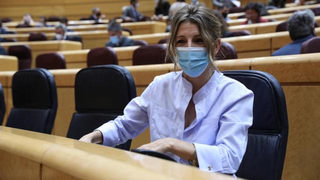 Yolanda Díaz, ministra de Trabajo y Economía Social, en el Senado.