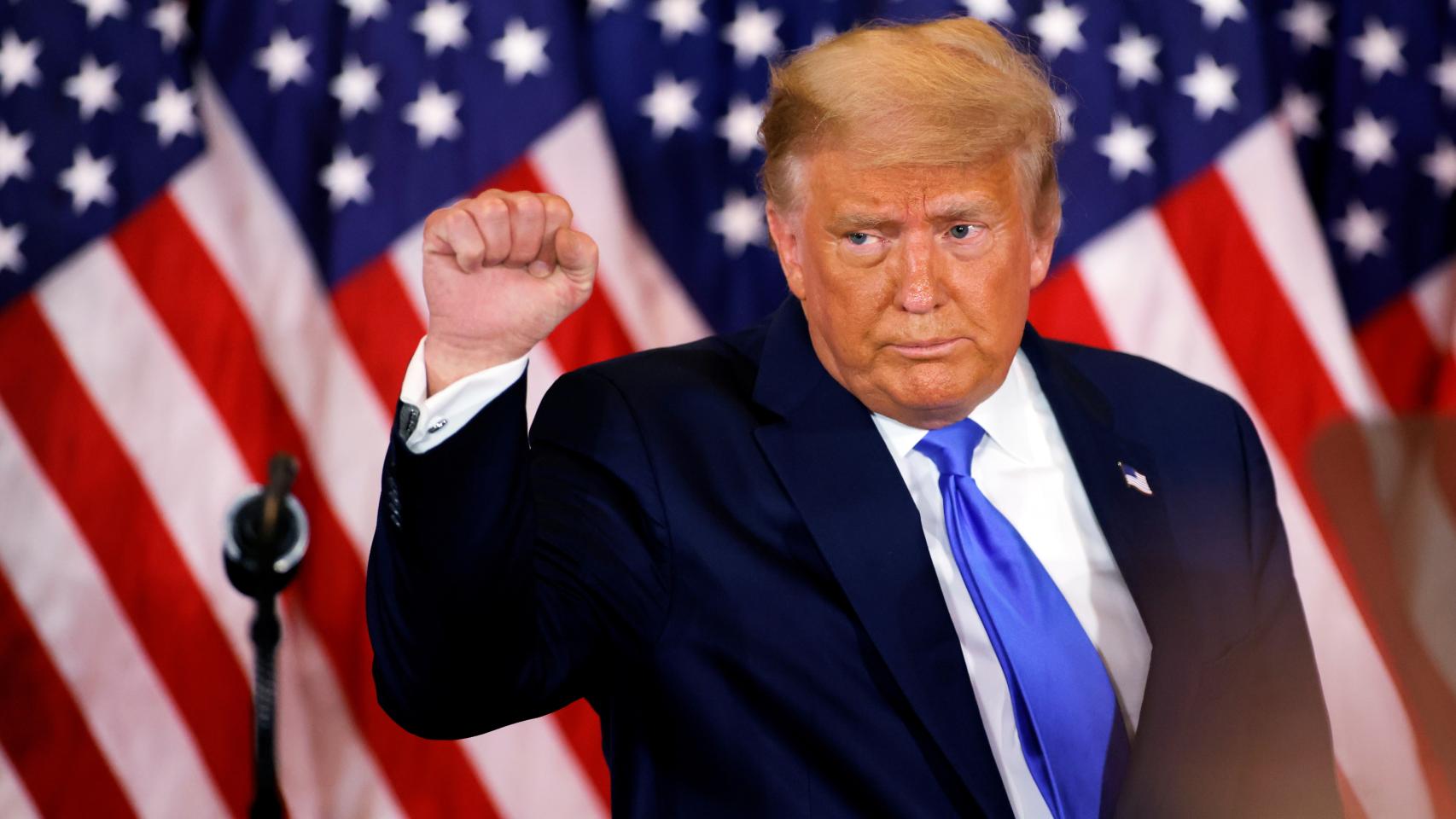 Donald Trump durante su comparecencia desde la Casa Blanca.