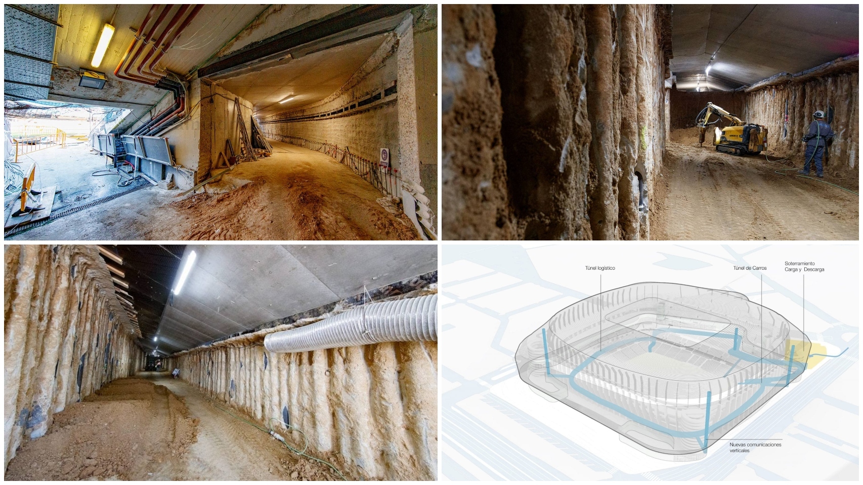 Así es el túnel logístico del Santiago Bernabéu