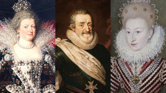 María de Médici, Enrique IV de Francia y Catalina Enriqueta de Balzac d'Entragues.