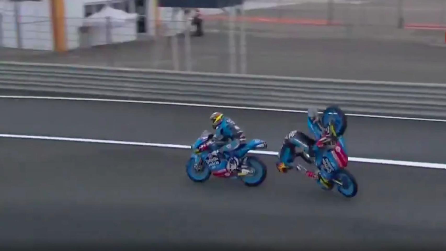 La espeluznante caída de Yamanaka en los libres de Moto3 que rozó la tragedia