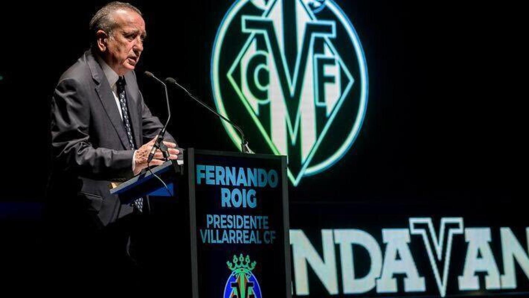 Fernando Roig, en un acto del Villarreal CF, club que preside. EE
