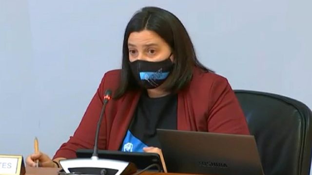 Catuxa Lanjarón, de Enfermeiras Eventuais en Loita, en la comisión de reactivación por la COVID-19.