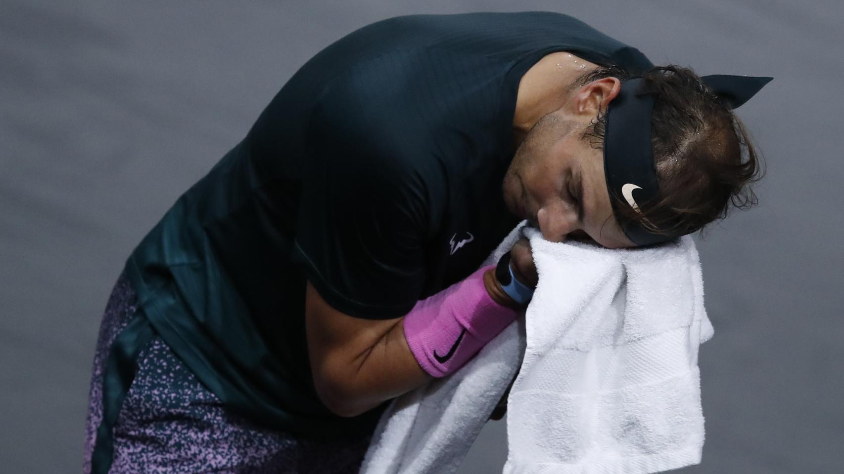 Nadal, durante el partido ante Zverev.